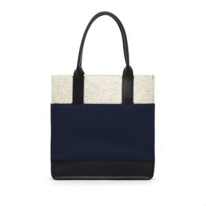 [graf lantz] Jaunt Tote • Marine / Heather White / Black Leather